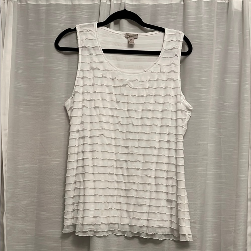 Chico’s White Layered Tank Top